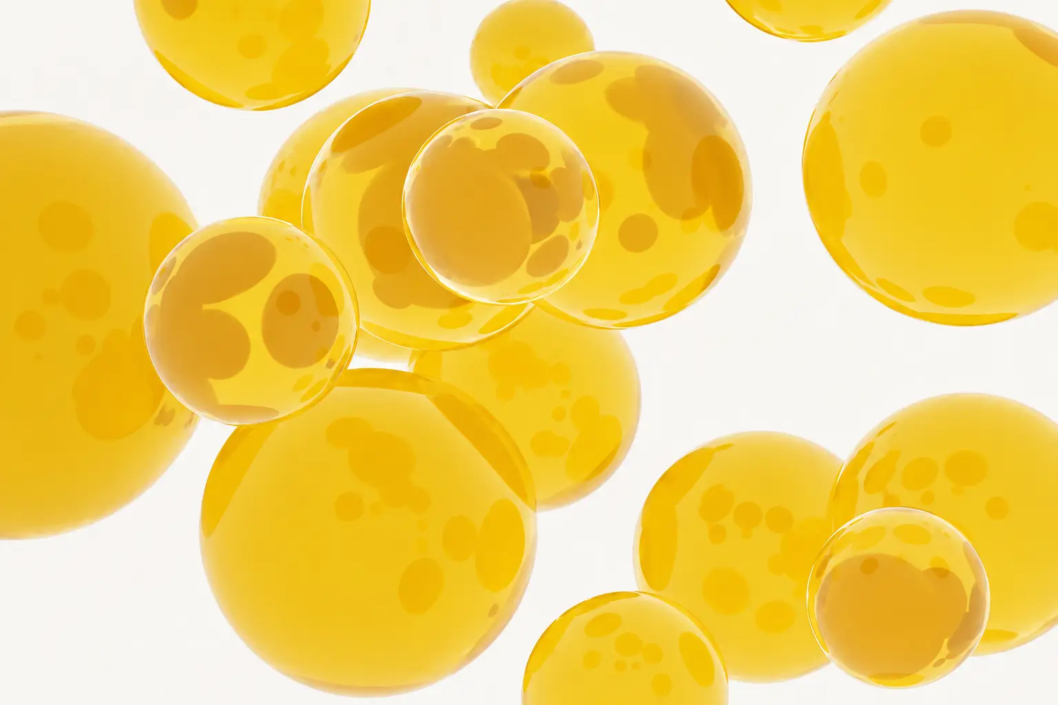 Abstract illustration of spheres suggesting cells and microbes