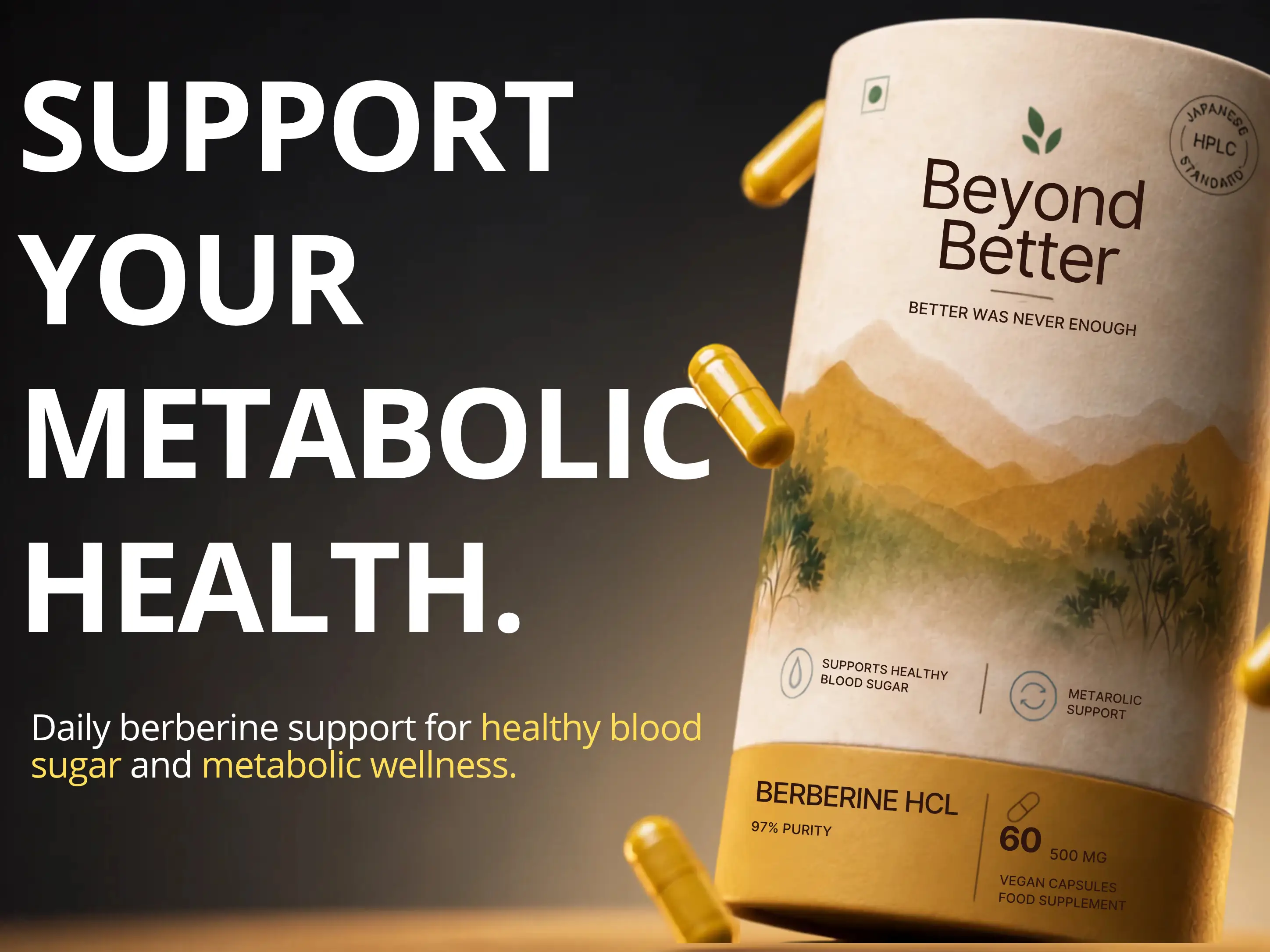 Support your metabolic health — daily berberine support for healthy blood sugar and metabolic wellness